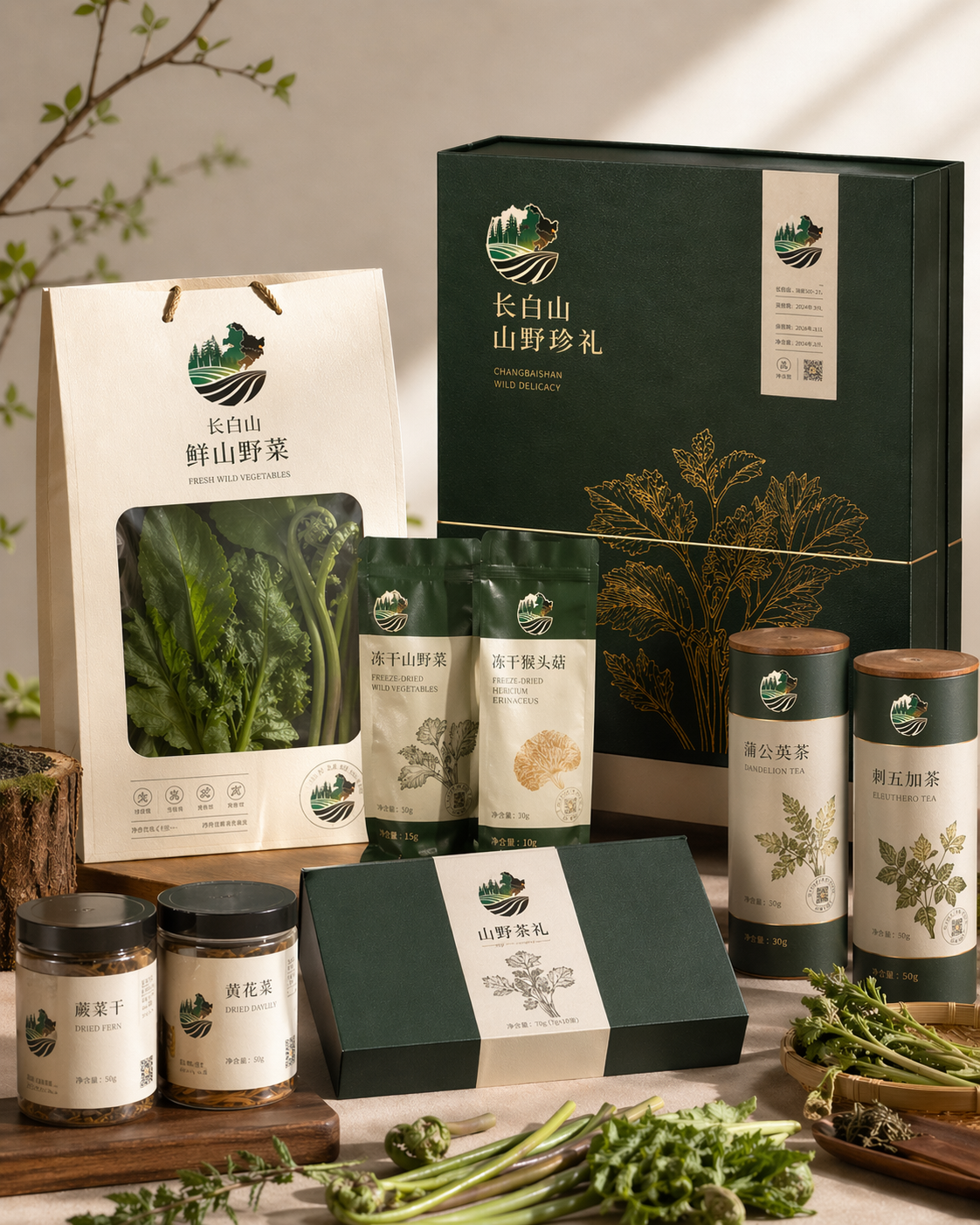 北方森林山野菜包装与礼盒设计